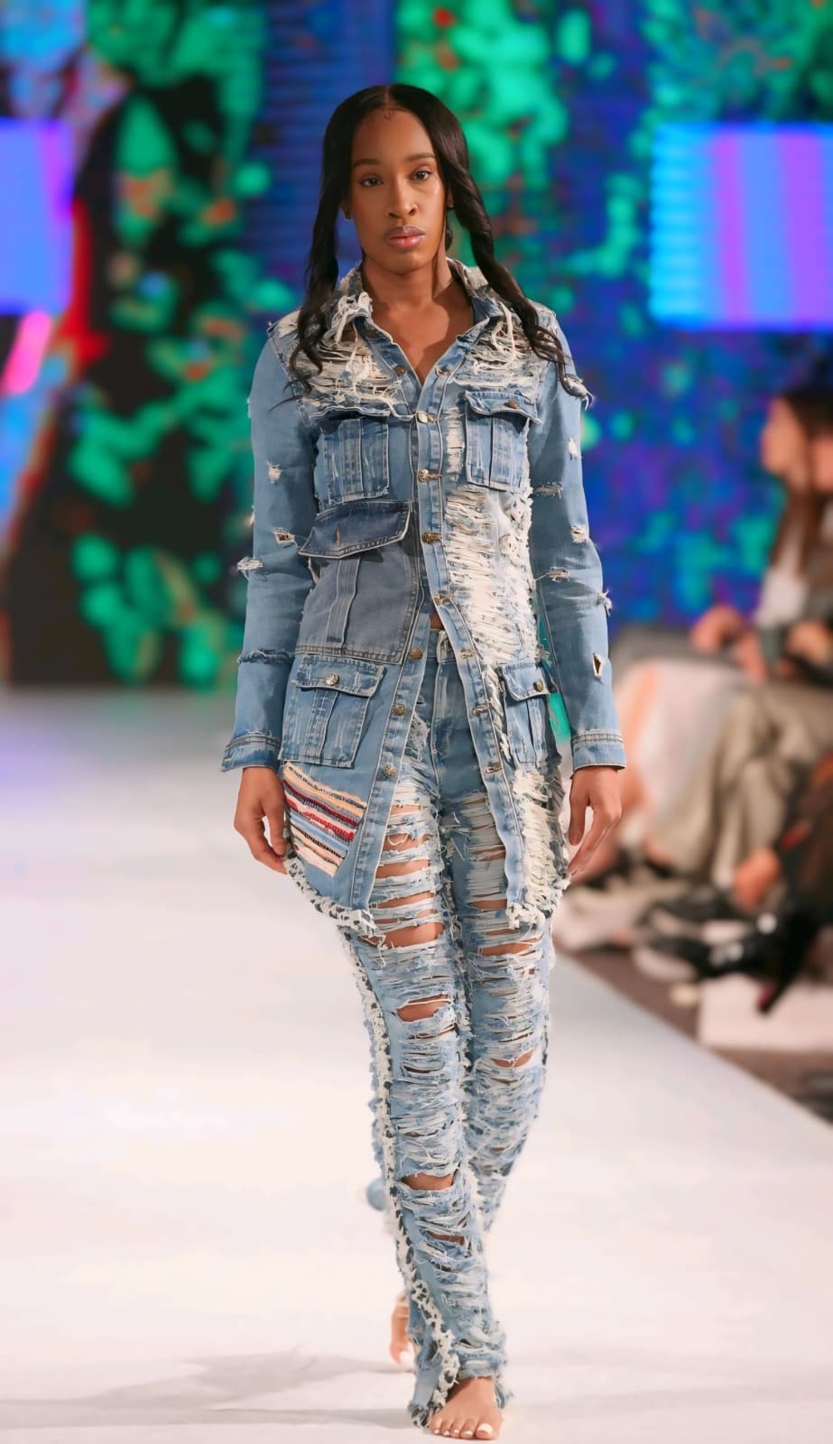 Revived Indigo Upcycled Denim Ensemble — look 1
